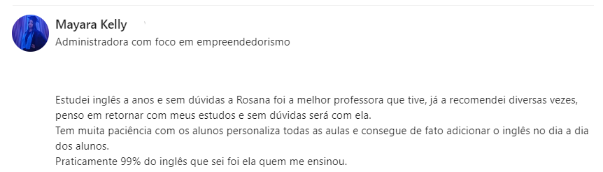 Inglês com Rosana